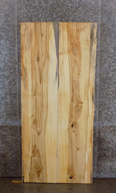 2- Reclaimed Natural Edge Maple Kitchen Table/Desk Top Slabs 39218-39219